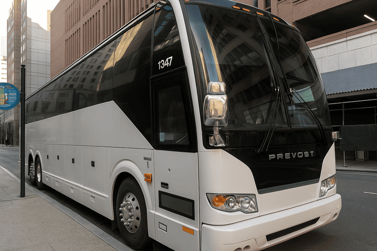 a Charter Bus Rental Amarillo coach bus