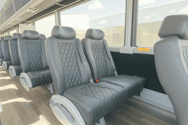 interior of Charter Bus Rental Amarillo charter bus
